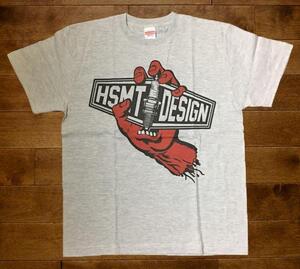 HSMT design RED HAND Tシャツ サイズ M ASH/RED/BLACK グレー スケボー スケートボード 