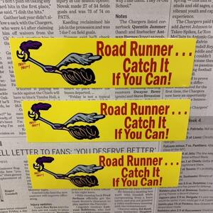 ROAD RUNNER ロードランナー ミニバンパー ステッカー3枚セット ルーニーチューンズ キャラクター アニメ シール アメリカン雑貨