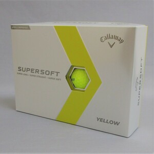 Callaway 2023年 スーパーソフト イエロー 1箱 12球 日本仕様 キャロウェイ SUPERSOFT 2ピース カラーボール