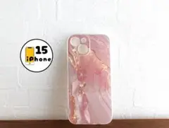 【割引有り】iPhone15 ケース　カバー　スマホケース　ピンク　ゴールド