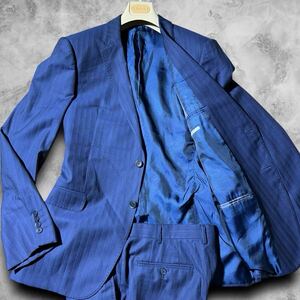 定価40万!!!ド迫力XXLサイズ相当!!!【ARMANI COLLEZIONI アルマーニコレツォーニ】極上シルク◎Super130s◎最高級M LINE◎光沢◎ スーツ 52