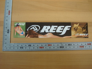 新品 REEF (リーフ)ステッカー（リーフガール＆ロゴ＆サーファー）（紙製）（中）３枚セット