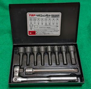 【中古・送料無料】トップ(TOP) ヘキサゴンレンチセット FRH-3000S　3・4・5・6・8・10mm　+NO.2・-1.0mm×6mm