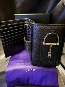 GUCCI◆3つ折り財布/レザー/ウォレット/超美品！／ユニセックス