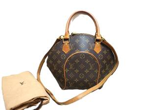 【即決】良品中古 LOUIS VUITTON ルイヴィトン◆エリプス モノグラム ショルダー（取り外し可）バック ハンドバッグ 