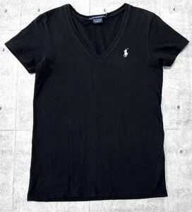 00s USA企画 RALPH LAUREN SPORT 半袖 Tシャツ ラルフ　　Y2K ラルフローレン スポーツ フレンチスリーブ Vネック レディース 柳9840