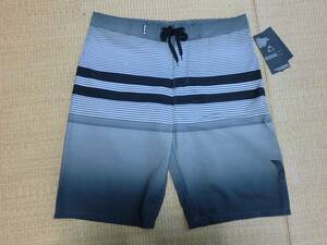 【HURLEY】サーフパンツ グラデーション ロゴ トランクス SOUTHSWELL 30インチ マルチボーダー ブラック ＃ハーレー#....