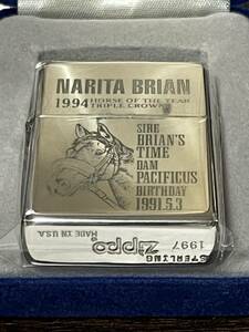 zippo NARITA BRIAN STERLING SILVER 限定数 500個 スターリングシルバー 1997年製 ナリタブライアン 純銀 シリアルナンバー NO.209/500