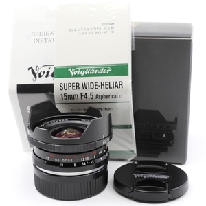 ＜ほぼ新品＞ VoightLander 単焦点広角レンズ SUPER WIDE HELIAR 15mm F4.5 Aspherical II　ライカMマウント対応