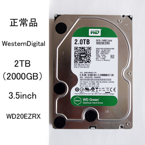 527時間★正常 同梱歓迎 ウエスタンデジタル 2TB 2000GB 3.5インチ デスクトップ用HDD WD20EZRX -00D8PB0 WD #3608