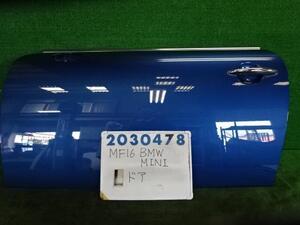 BMW ミニ ABA-MF16 左 フロント ドア ASSY 1600 MINI COOPER A63 ライトニングブルー 200478