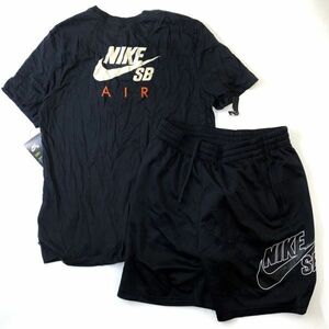 NIKE ナイキ SB Tシャツ ハーフパンツ 上下セット 黒 L CW1457/DB1641-010 24-0421-1-15/16