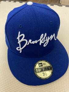 ニューエラ　キャップ　青　ブルックリン　59cm NEW ERA ブルー　Brooklyn