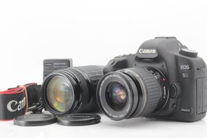 【便利なWズームセット】 Canon キヤノン EOS 5D mk.II Wズームレンズセット EF 28-80mm / EF 75-300mm デジタル一眼レフ ストラップ付