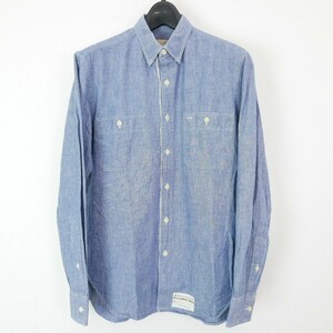 LE BAC by UNITED BAMBOO ルバック ユナイテッドバンブー 長袖 ヒッコリー スナップダウン シャツ INDIGO XS