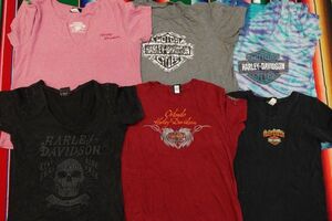 LDS-TOP27 レディースサイズ ハーレーダビッドソン HARLEY DAVIDSON プリントTシャツ￥1～ビンテージUS古着卸セット業者まとめ売り