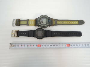 △現状品 CASIO カシオ 腕時計 2本まとめ G-SHOCK DW-9000 動作品 グリーン/G-SHOCK DW-5600 動作未確認 ブラック/管理3671A11-01260001