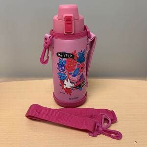 y061002m アイリスオーヤマ 水筒 子供用 キッズ 600ml ミニー(ピンク) ワンタッチ 直飲み 保冷 ディズニー 真空断熱6時間冷たさキープ 