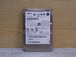 △G/221●富士通 FUJITSU☆2.5インチHDD(ハードディスク)☆80GB SATA150 5400rpm☆MHV2080BH☆中古品