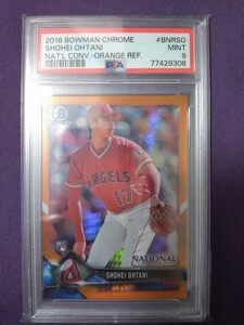 2018 Bowman Chrome NATIONAL 大谷翔平 25シリ PSA9 Shohei Ohtani ルーキー カード