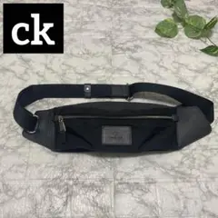 CK Calvin Klein/カルバンクライン レザー ボディバッグ ブラック