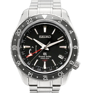 《SALE》 セイコー SEIKO グランドセイコー GS スプリングドライブ GMT SBGE001 9R66-0AA0 ブラック文字盤 SS メンズ腕時計 44mm ブランド