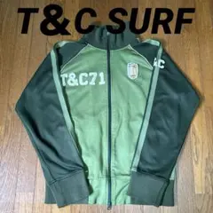 【古着】T＆C SURF DESIGNS トラックジャケット グリーン カモフラ