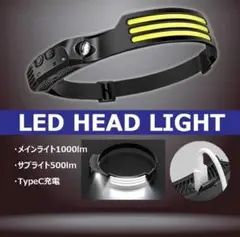 ヘッドライト LED 爆光 登山 夜釣 防災 軽量 充電式 センサー付