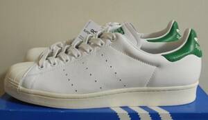 新品 スーパースター 2019年製 JP27.5cm 白×緑 FW9328 生産終了 スーパースタン superstarn ホワイト×グリーン stansmith x superstar