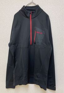 極美品　Marmot　マーモット　クライムフレックス エアーストーン ロングスリーブ ジップシャツ　メンズ　XLサイズ　ブラック　MJF-F5073