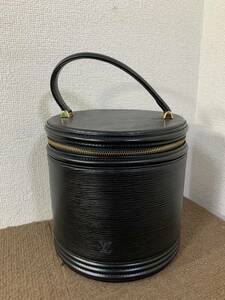 【中古品】LOUIS VUITTON ルイヴィトン エピ カンヌ バニティバッグ ノワール ブラック バニティ ハンドバッグ メイクボックス ポーチ 黒