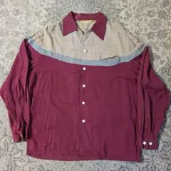 50s rayon gabardine shirt