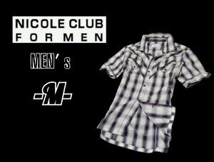 メンズM◇NICOLE CLUB FOR MEN◇半袖シャツ