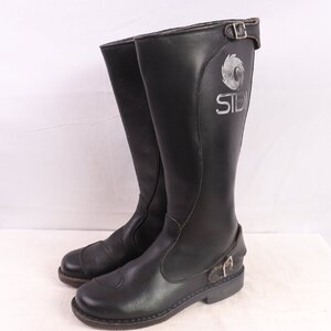 ヴィンテージ SIDI 40/ 25.0cm-25.5cm 位 バイクブーツ シディ 黒 ヴィンテージ モトクロス ブラック メンズ 古着 中古 eb1527