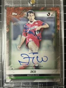 Topps J-league 30th anniversary special trading card Jリーグ 30周年 ジーコ ZICO 直筆サインカード auto 鹿島アントラーズ