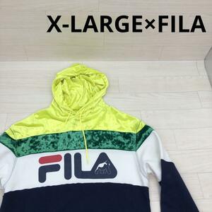 X-LARGE エクストララージ ×FILA マルチカラーパーカー W19711