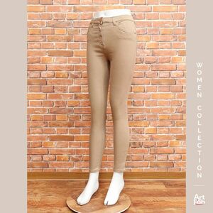 1円/春夏/ELISABETTA FRANCHI/26インチ/アンクルスキニーパンツ イタリア製 インポート エリザベッタフランキ 新品/ベージュ/iz431/