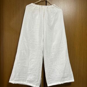 7送料込●ハンドメイド　コットン　ダブルガーゼ　ペチパンツ●重ね着用　オフホワイト