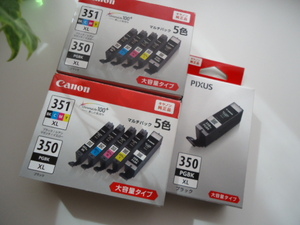 Canon キヤノン純正品 大容量タイプ★BCI-351XL+350XL ５色/BCI-350XL PGBK☆新品合計3箱セット