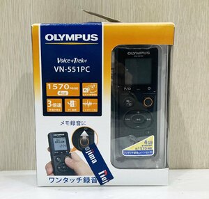 【76】1円～ OLYMPUS オリンパス VN-551PC ICレコーダー ボイスレコーダー ブラック 通電未確認 現状品 ジャンク品