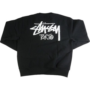 STUSSY ステューシー 24AW STOCK TOKYO CREW BLACK 東京限定クルーネックスウェット 黒 Size 【L】 【新古品・未使用品】 20805171