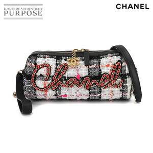 未使用 展示品 シャネル CHANEL チェーン ショルダー バッグ ツイード レザー マルチカラー ゴールド 金具 Shoulder Bag 90235594