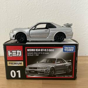 【絶版・廃盤】 タカラ トミー トミカ トミカプレミアム No.01 NISMO R34 GT-R Ｚ-tune SCALE 1/62 美良品 　824268