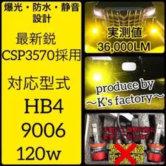 フォグランプ LED バルブ 爆光 イエロー 黄色HB4 スカッシュ