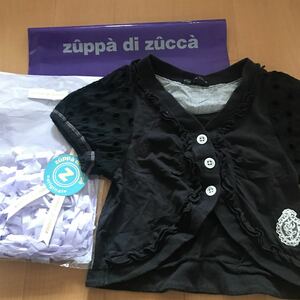 ズッパ ディ ズッカ 半袖カーディガン ボレロ zuppa di zuppa 100サイズ 女の子 夏服 トップス 黒 ブラック 210円発送！現状品