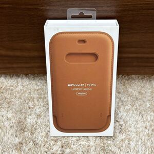 【未使用】 アップル Apple 純正 Apple純正 iPhone 12 12 Pro Leather Sleeve Saddle Brown サドル ブラウンアウトレット品