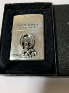 2002年　AMERICAN CLASSIC シルバープレート 蹄鉄メタル HORSESHOE METAL ZIPPO　未使用　保証書なし