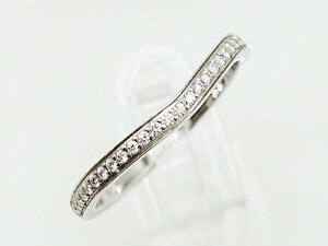 ☆◇【Cartier カルティエ】プラチナ バレリーナ カーブ ハーフエタニティリング ＃52