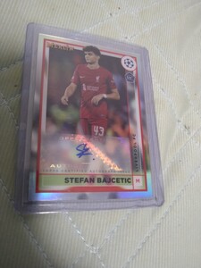 2022-23 TOPPS MERLIN UEFA CLUB COMPETITIONS RC silver AUTO STEFAN BAJCETIC