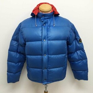 モンクレール 80年代 MONCLER Down Jacket FRANCE製 ナイロンフード付ダウンジャケット サイズ表記TPT S 水色 / ライトブルー